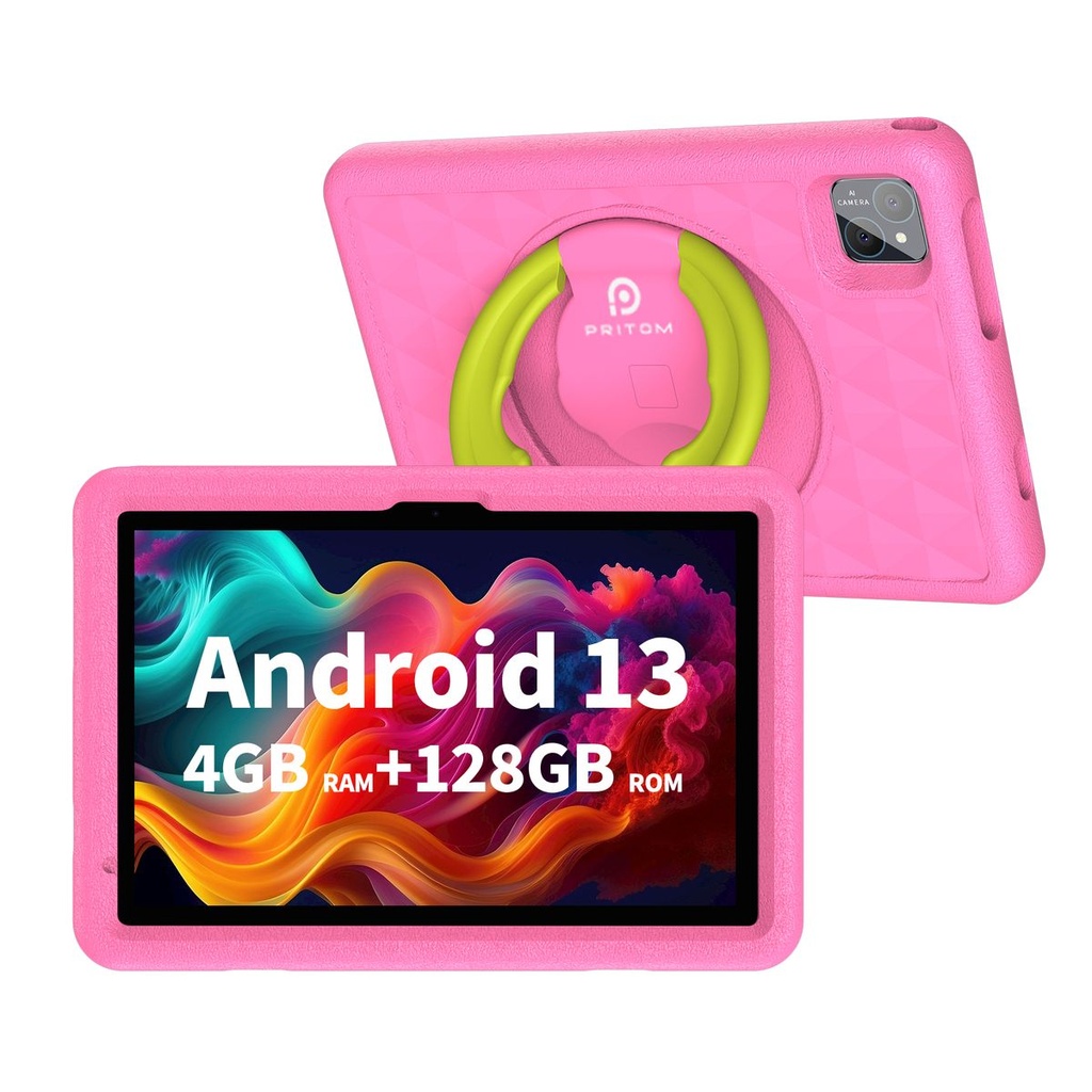 Pritom Smart Tablet for Kids 10 WiFi 4GB RAM 128GB ROM Parental Control