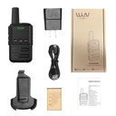 WLN Slimline Professional Two Way Radio  Walkie Talkie 2 Pack - 16 Channel