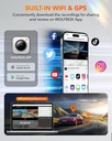 Wolfbox i05 4K Dash Camera with GPS WiFi UHD Dash Cam Front and Rear