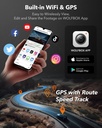 Wolfbox i07 Dash Camera 3 Channel with WiFi GPS 4K with LCD Screen Dash Cam