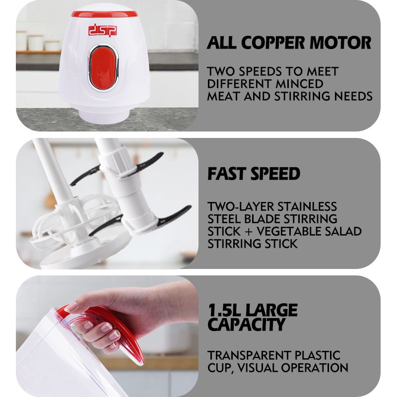 DSP 1.5L Food Chopper 200W Double Blade