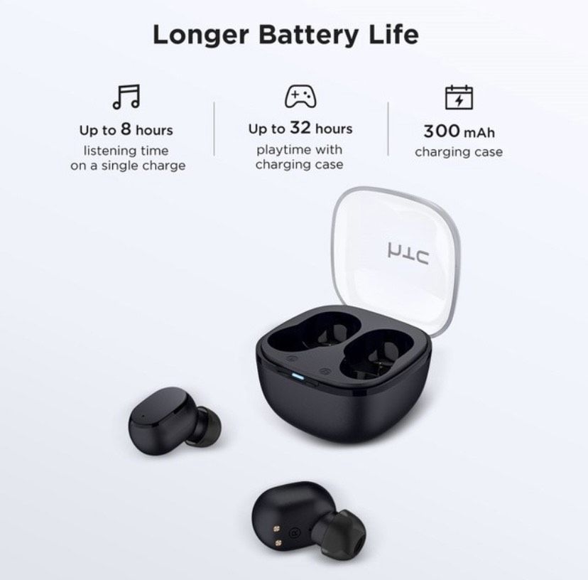 HTC True Wireless Earbuds 6 TWS Wireless Earphone Bluetooth- Crystal Series