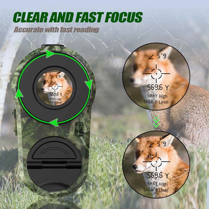 Nohawk Camouflage Golf Hunting Laser Rangefinder 600m Meters