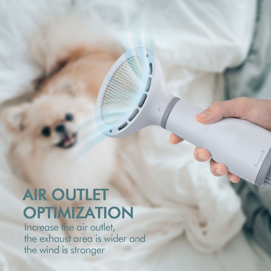 PAPIFEED 2 In 1 Grooming Pet Hair Dryer Brush For Small Medium Dogs + Cats