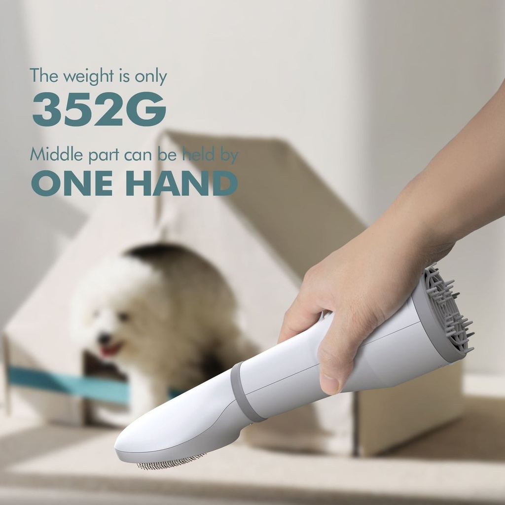 PAPIFEED 2 In 1 Grooming Pet Hair Dryer Brush For Small Medium Dogs + Cats
