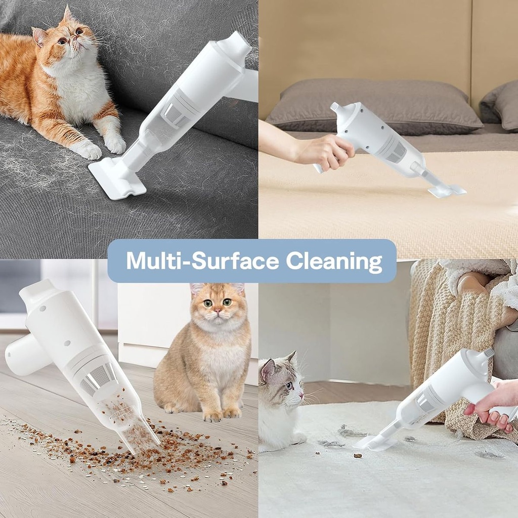 PAPIFEED Mini Handheld Vacuum For Pet Hair Or Car Use Quiet and Wireless