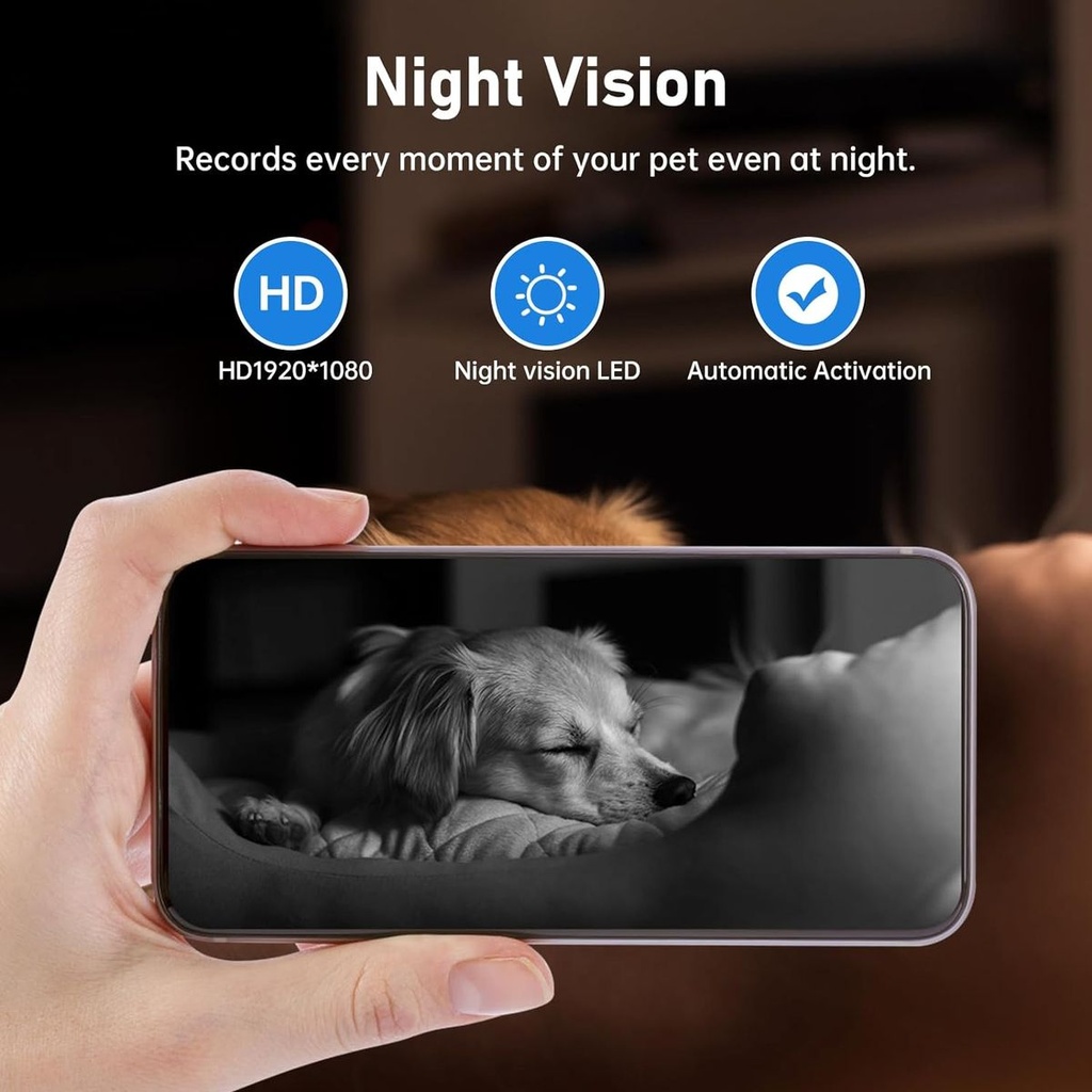 PAPIFEED Pet / Baby Camera 1080P/5GHz/2.4GHz Wifi with Two-Way Voice Call