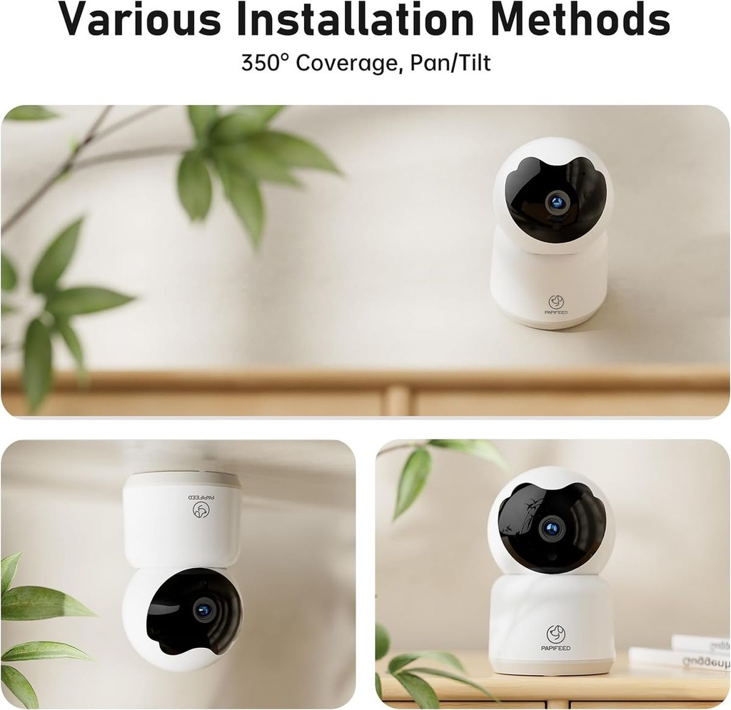 PAPIFEED Pet / Baby Camera 1080P/5GHz/2.4GHz Wifi with Two-Way Voice Call