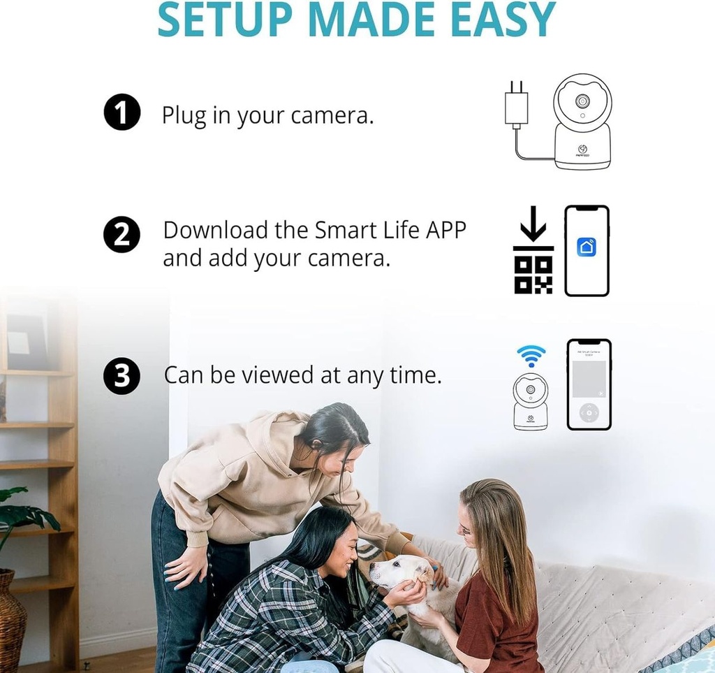 PAPIFEED Pet / Baby Camera 1080P/5GHz/2.4GHz Wifi with Two-Way Voice Call