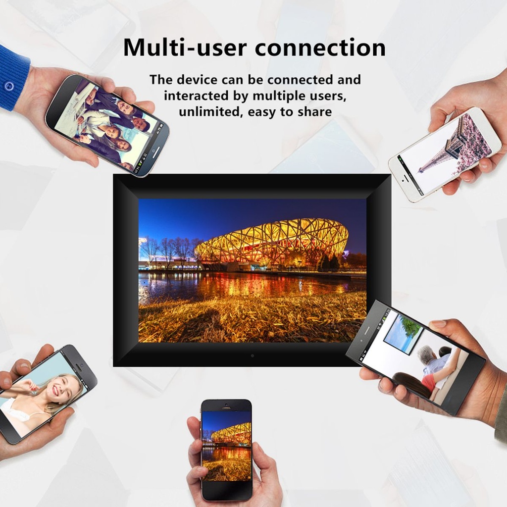 Pro-Techt Smart WiFi Digital Photo Frame 10.1 Screen 16GB With Frameo
