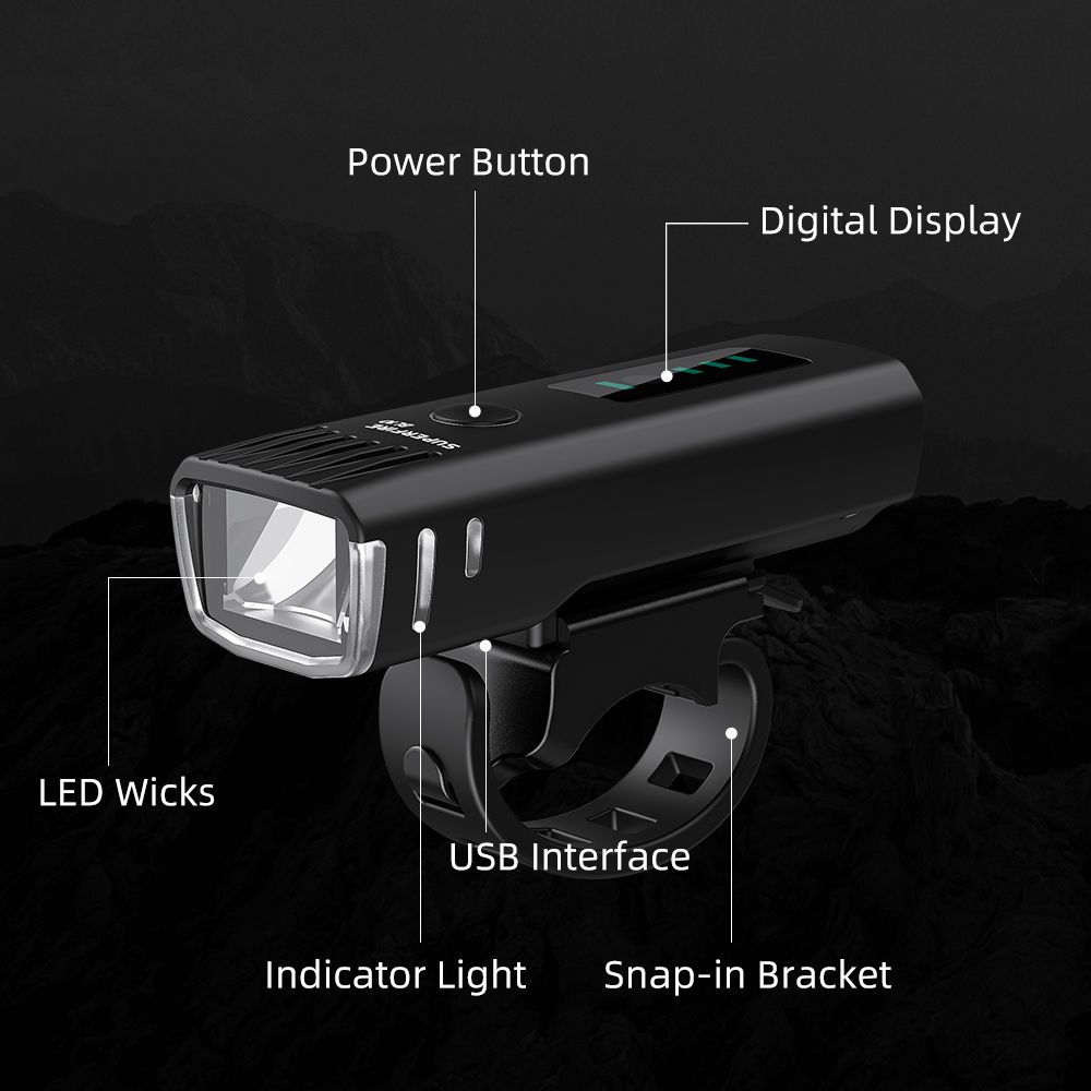 Superfire BL-10 250lm Front Bicycle Light Rechargeable Water Resistant