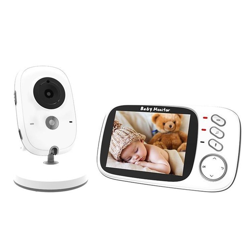 [5460] 3.2" Video Baby Monitor with Night Vision, Two-Way Audio, Room Temperature Sensor & Lullabies – Secure & Portable 
