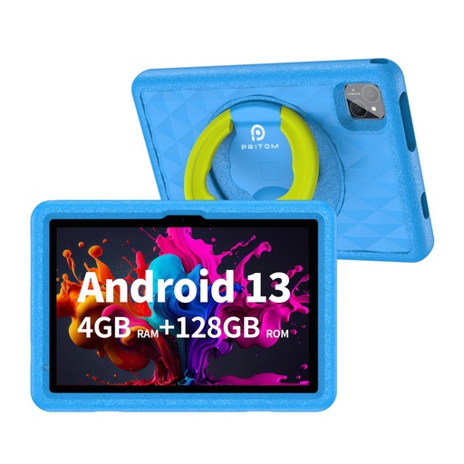 [5989] Pritom Smart Tablet for Kids 10 WiFi 4GB RAM 128GB ROM Parental Control