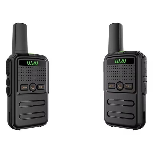[5590] WLN Slimline Professional Two Way Radio  Walkie Talkie 2 Pack - 16 Channel